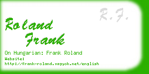 roland frank business card